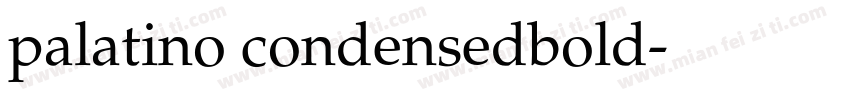 palatino condensedbold字体转换